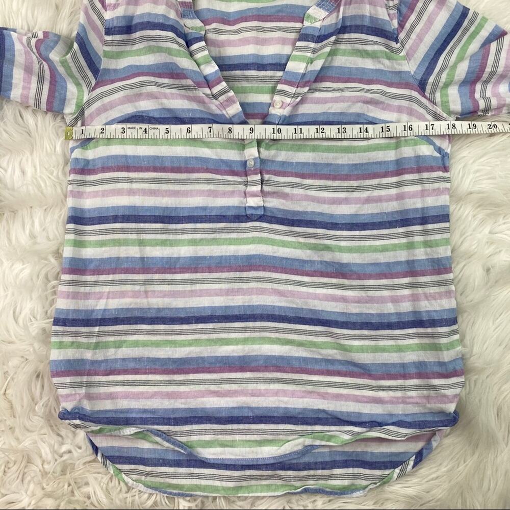Talbots Petites Tab Sleeve Popover Top Size SP - Picture 4 of 7